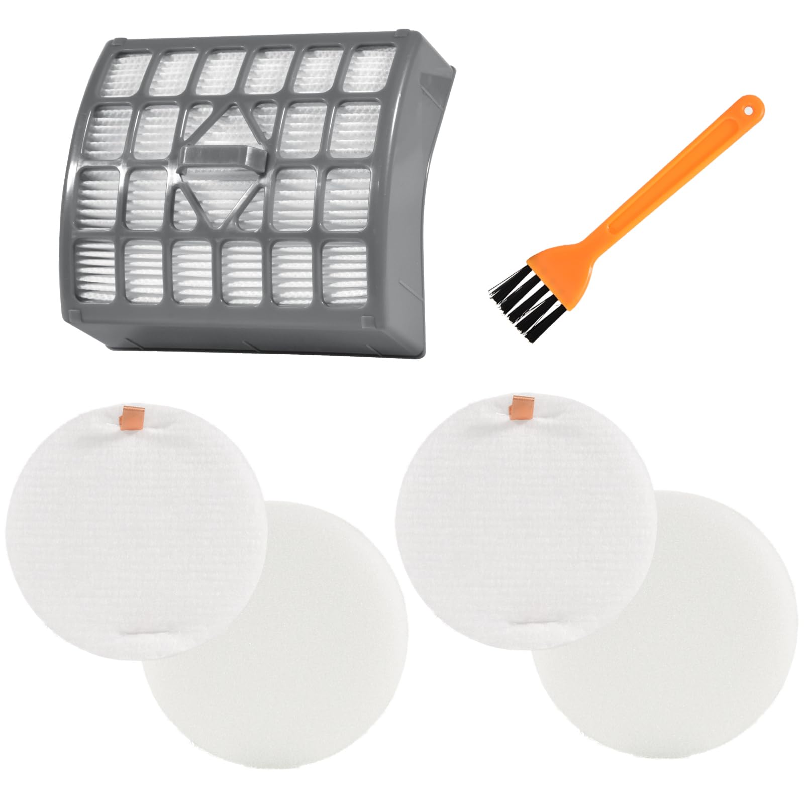 SaferCCTV 2 Foam & Felt + 1 Hepa Filters Compatible with Shark Rotator Slim Light Lift - Away Upright Vacuum NV340 / NV341 / NV341Q / NV342Q,Part 1229 FC340 & XHF340,4Pcs