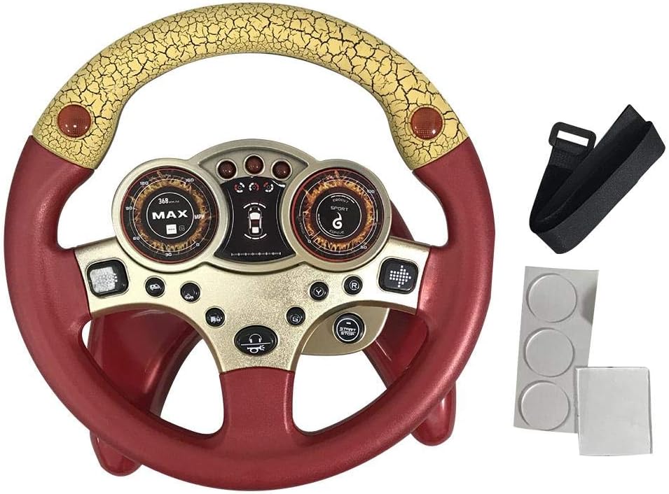 dewdropy Children's Steering Wheel Toy, Baby Early Childhood Educational Small Steering Wheel Sounding Toy