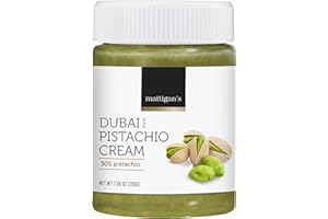 MATTIGAN'S Mattigan’s Dubai Style Pistachio Cream, Silky Pistachio Spread, Make Your Own Viral Dubai Chocolate Bars, Gourmet Spreadable Chocolate, Premium Spread, Great Topping, Filling, & Gift – 7.05 oz