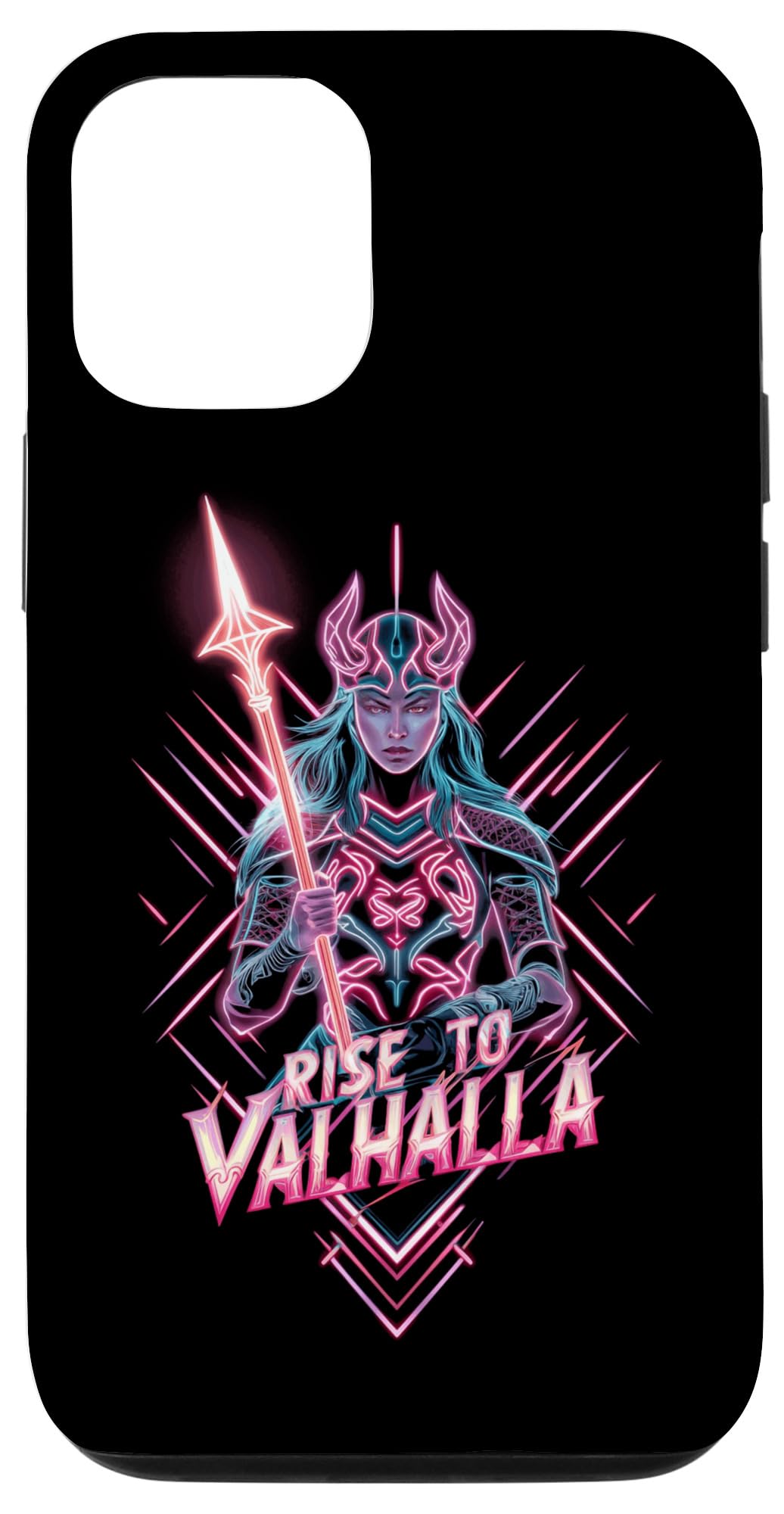 iPhone 15 Pro Viking Rise To Valhalla Colorful Valkyrie Norse Mythology Case