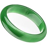 XiskCan Jade Bangle Bracelet for Women, Good Luck Gifts with Jewelry Box, OPA