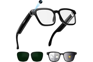 AI Smart Glasses with Camera, 1080P Video Recording Glasses, 8MP Camera Glasses, Real Time Translation, ChatGPT AI Voice Assistant, Open-Ear Audio,Sunglasses with Color-Changing Clear and Green Lenses4.2 out of 5 stars 431 offer from $128.99