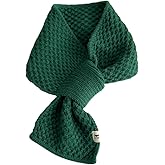 EMGILL Crochet Collar Scarf for Women Chic Solid Color Turtleneck Neck Wrap Small Pull-Through Scarf Knitted Neck Warmer