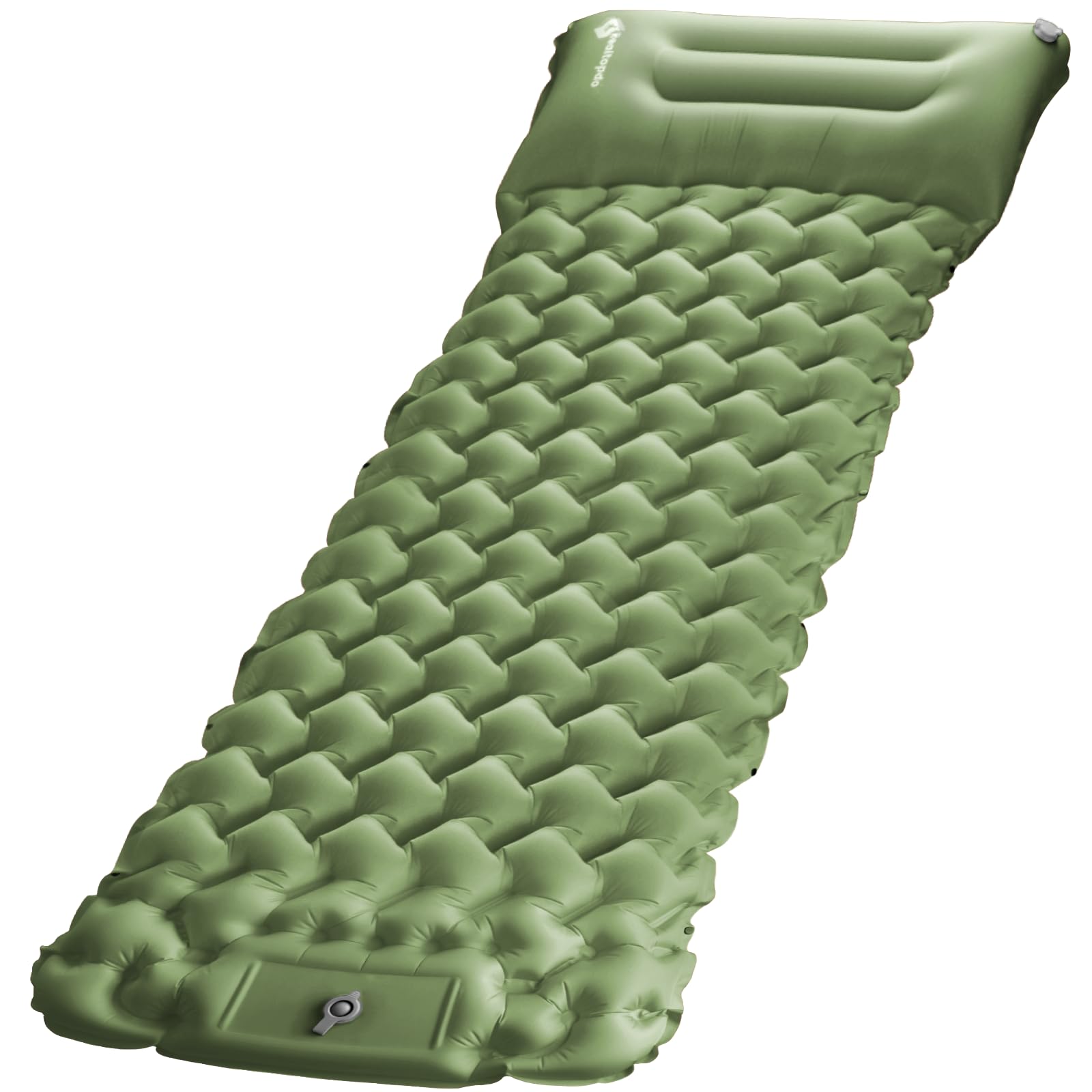 Photo 1 of Self-Inflating Sleeping Pad with Built-in Pillow, 3” Thick Camping Mat with Foot Pump, Waterproof & Compact, 79"x26", Lightweight Inflatable Sleeping Mat for Adults, Hiking, Backpacking, Tent