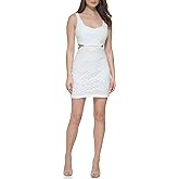 Guess Womens Sleeveless Lace Cut Out Sheath Dress