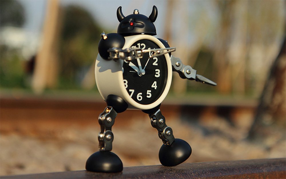 Gigibon Alarm Clock Robot, Kids Gift Cute&Fun, to Move/Twist Legs & Arms for Many Poses, Gift to Children