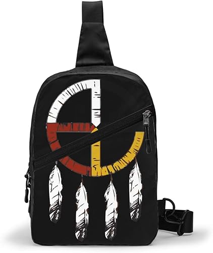 Amazon ボディバッグ メンズ 大容量 ワンショルダー ネイティブアメリカンのエオリアベル 防水 小さめ 大容量 斜めがけバッグ ボディバッグ ワンショルダー