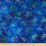 Artisan Batiks Totally Tropical Small Turtles Pacific Fabric By The Yard