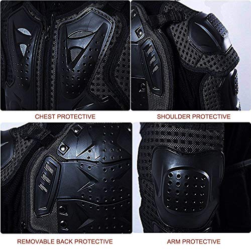 Motorcycle Full Body Armor Protective Gear Jacket Street Sport Motocross ATV Guard MTB Racing Shirt Jacket Protector Pro for Men - Thumbnail 7