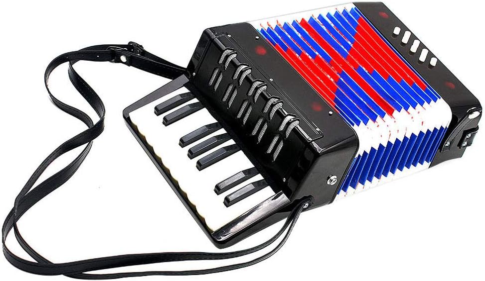 Instrumento de acordeón para niños, navidad, niños, 17 teclas, 8 bajos