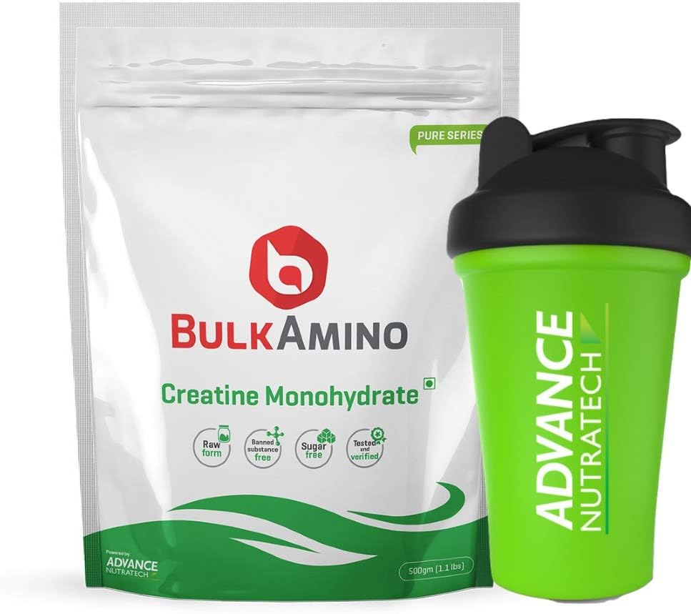 Advance Nutratech Creatine Monohydrate-500 g (Unflavoured) | Micronized | Supplement Powder Drink For Preworkout