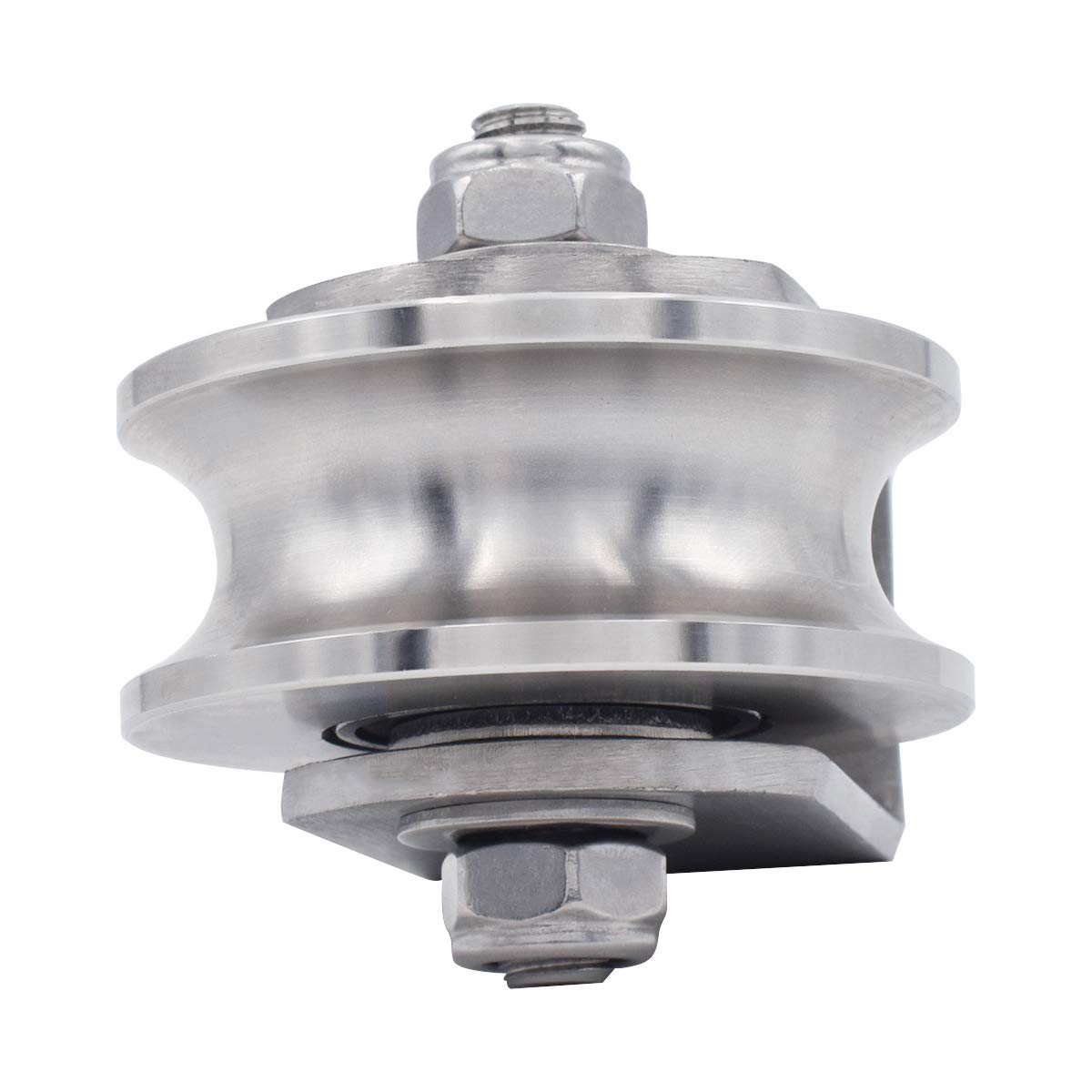 Penkwiio 1PCS Heavy Duty U Type Single Wheel Pulley Block Duplex Bearing 304 Stainless Steel 360 Degree Rotation Smooth Loading 1760lb/800 Kg for Material Handling and Moving: Industrial & Scientific