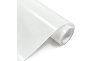 SCZENQI White Glitter HTV Heat Transfer Vinyl Rolls- 10" x 8ft. Glitter HTV White for Shirts. Iron on Vinyl and Heat Transfer Vinyl for All Cutters Machines. Easy to Cut & Weed Heat Vinyl Designs