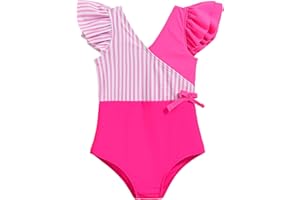 Mioglrie Toddler Baby Swimsuit Girl Bathing Suit Girl 2T 3T 4T 5T 6T Girls One Piece Swimsuits Color Block Swimwear