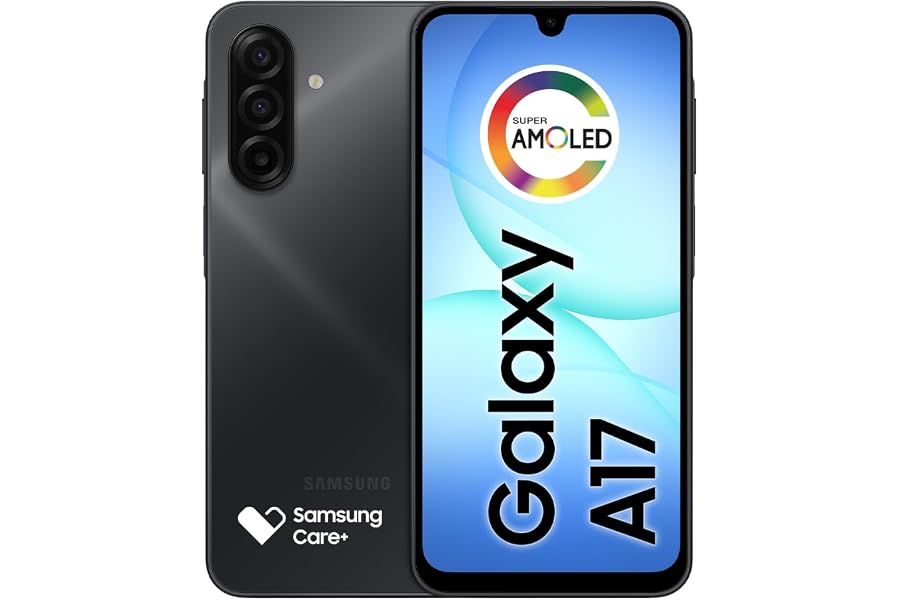 Celular Samsung Galaxy A17, 128GB, 4GB, 50MP Tela 6.7", IP54 - Preto