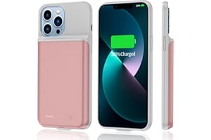 TAYUZH Battery Case for iPhone 13 Pro Max 6.7 inch, 8500mAh Rechargeable Battery Charging Case, Portable Charger Pack Compatible with iPhone 13 Pro Max Extended Battery Charger Case, Pink