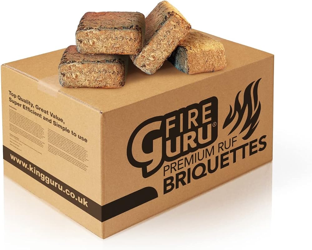 Logs Online RUF Birch Briquettes Premium Fuel 27kg 3 Packs