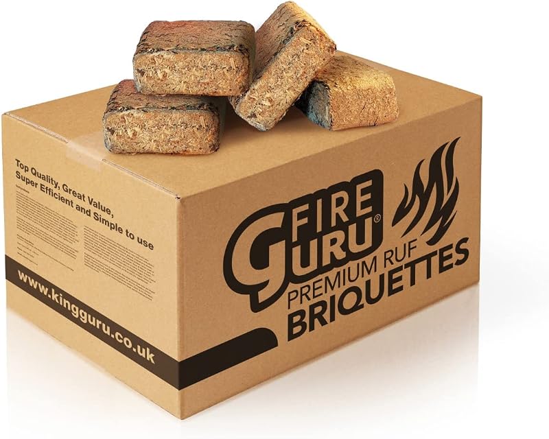 Logs Online RUF Birch Briquettes Premium Fuel 27kg 3 Packs