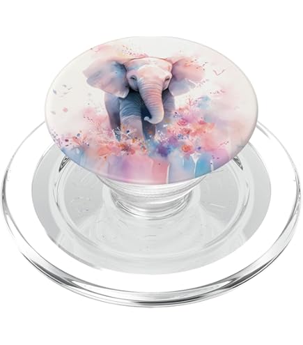 Teal Blue Purple Mama Elephant Two Babies On Slate Gray