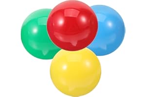 LALADEFIEE 4pcs Game Stick Ball Joystick Handle Replacement Heads, Solid Sturdy Plastic, Colorful Red Yellow Blue Green, Arca