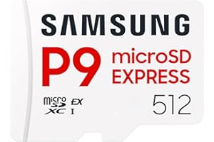 Samsung P9 Express microSD 512 GB, High-Speed Gaming Memory Card for Nintendo Switch 2, 800 MB/s Read, For 4K UHD Video, Cons