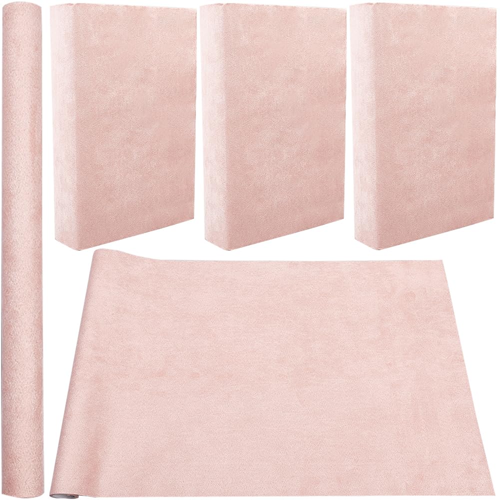 CRASPIRE 150 x 43cm Suede Book Cloth Pink for A3-A8 Books Binding Fabric Surface Paper Backed Bookcover Books Album Scrapbooking Archival DIY Covering Protector Bookcloth Bookbinding Supplies