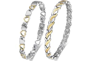 Vicmag Magnetic Bracelets for Women Titanium Steel Bracelet Strong Magnets with Adjustment Tool & Present Box