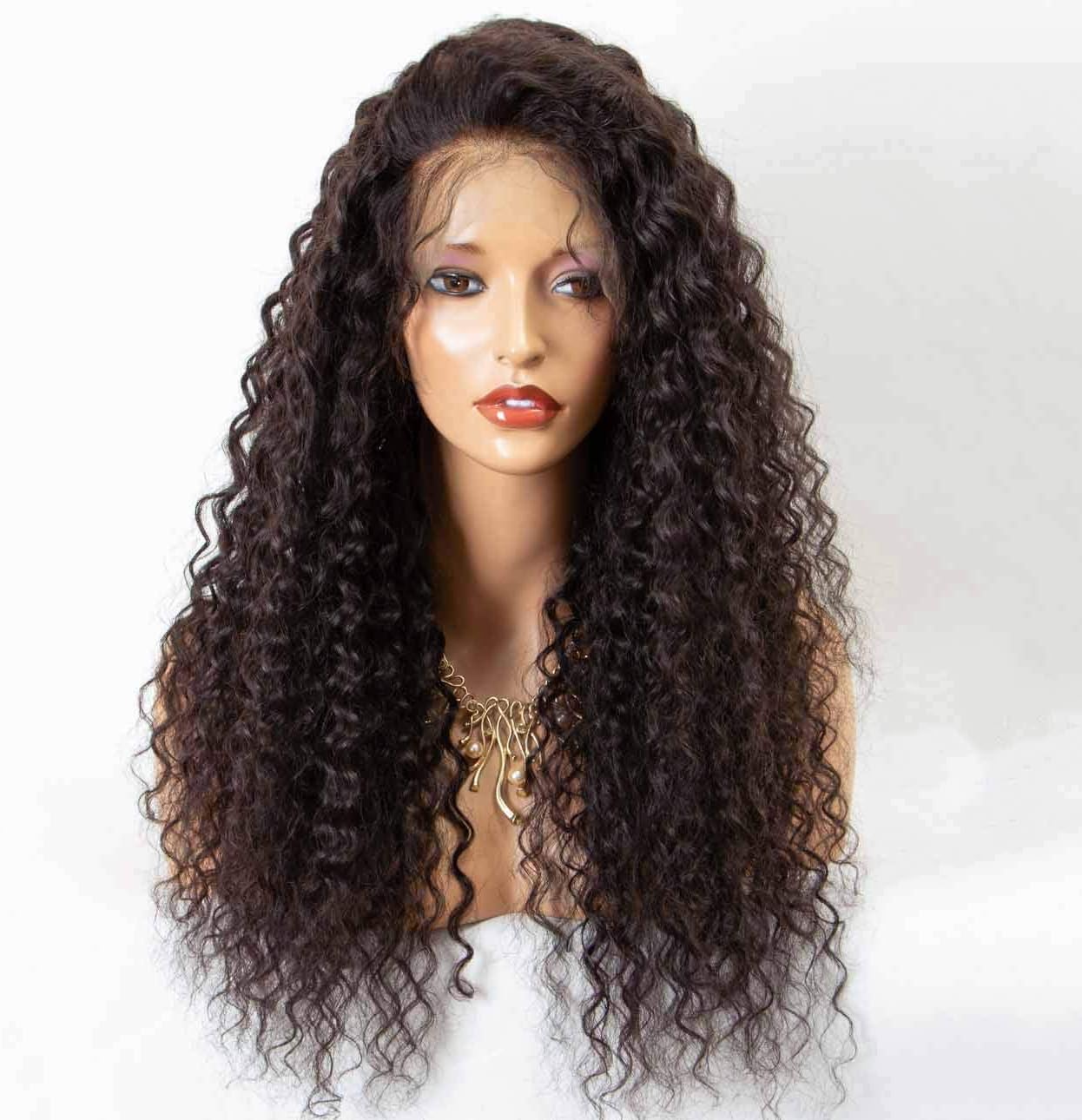 Chantiche Pre Plucked 360 Lace Wig for Women, Glueless Brazilian Curly Human Hair Wig with Baby Hair and 150% High Density Natural Color 10inches