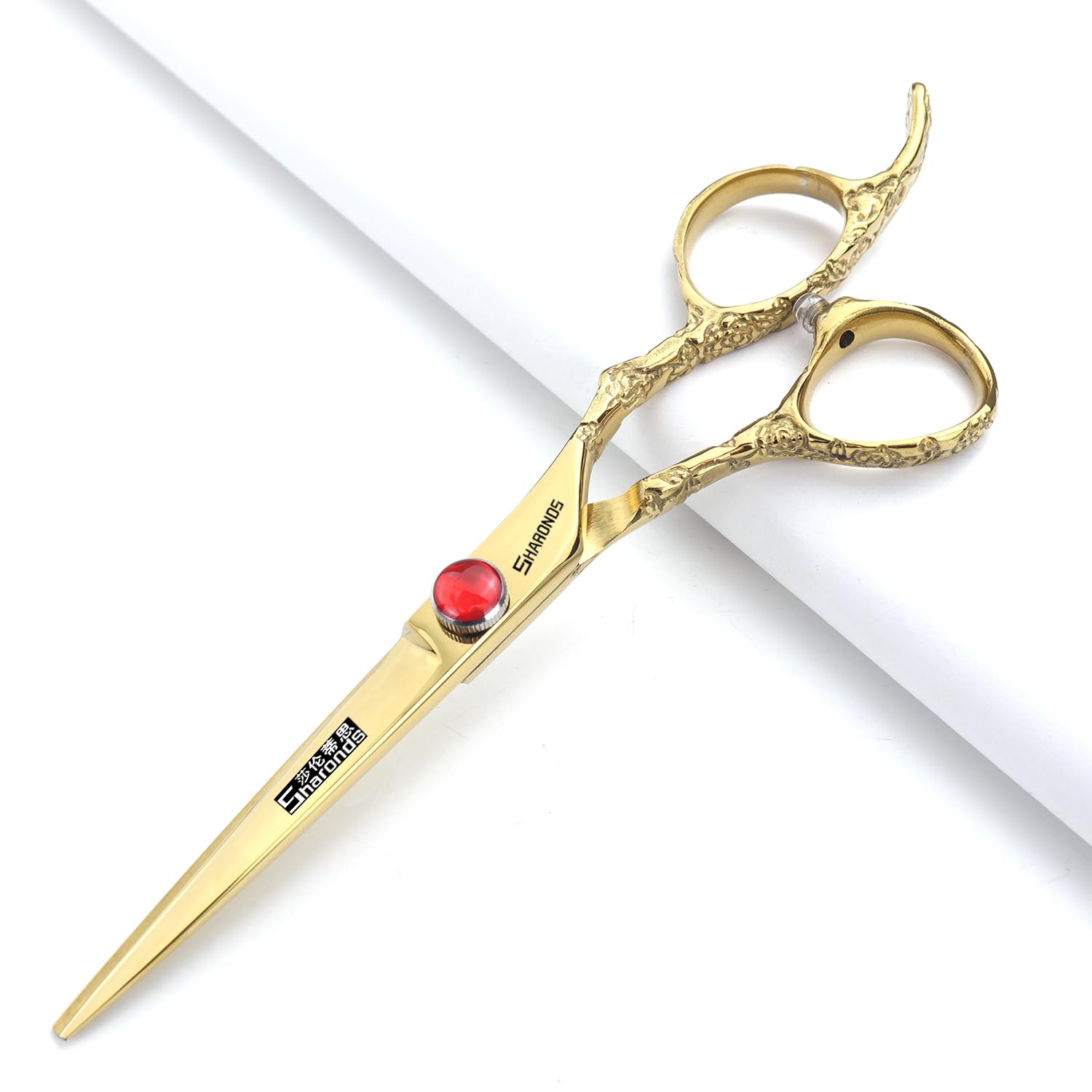 Golden Professional Hairdressing Scissors 6 inch 7 inch Hairdresser Scissors Set (6 inch Cutting)