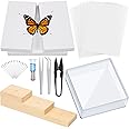 Mardatt 15Pcs Making Insect Specimen Tools Kit, Insect Pinning Kit with Insect Pinning Block, Insect Pinning Board, Insect Pins, Wings Pressing Paper, Insect Display Case, Tweezers, Scissors