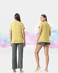 Rnxrbb 3 Piece Postpartum Nursing Pajamas Set