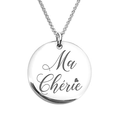 Amazoncom Ma Chérie Amour Necklace Stainless Steel Laser