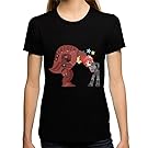 Society6 Women's Mass Effect - Wrex And Shepard Fitted Tee X-Large Black