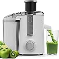 Juicer Machines, SiFENE Compact Centrifugal Juicer Extractor, Juice Maker for Vegetable and Fruit with 3 Speed Setting, Non-BPA, Easy to Clean White