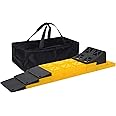 Homeon Wheels RV Leveling Blocks Ramp Design 9 Pack Interlocking Leveling Blocks with One Wheel Chock Camper Leveling Blocks with Carrying Bag