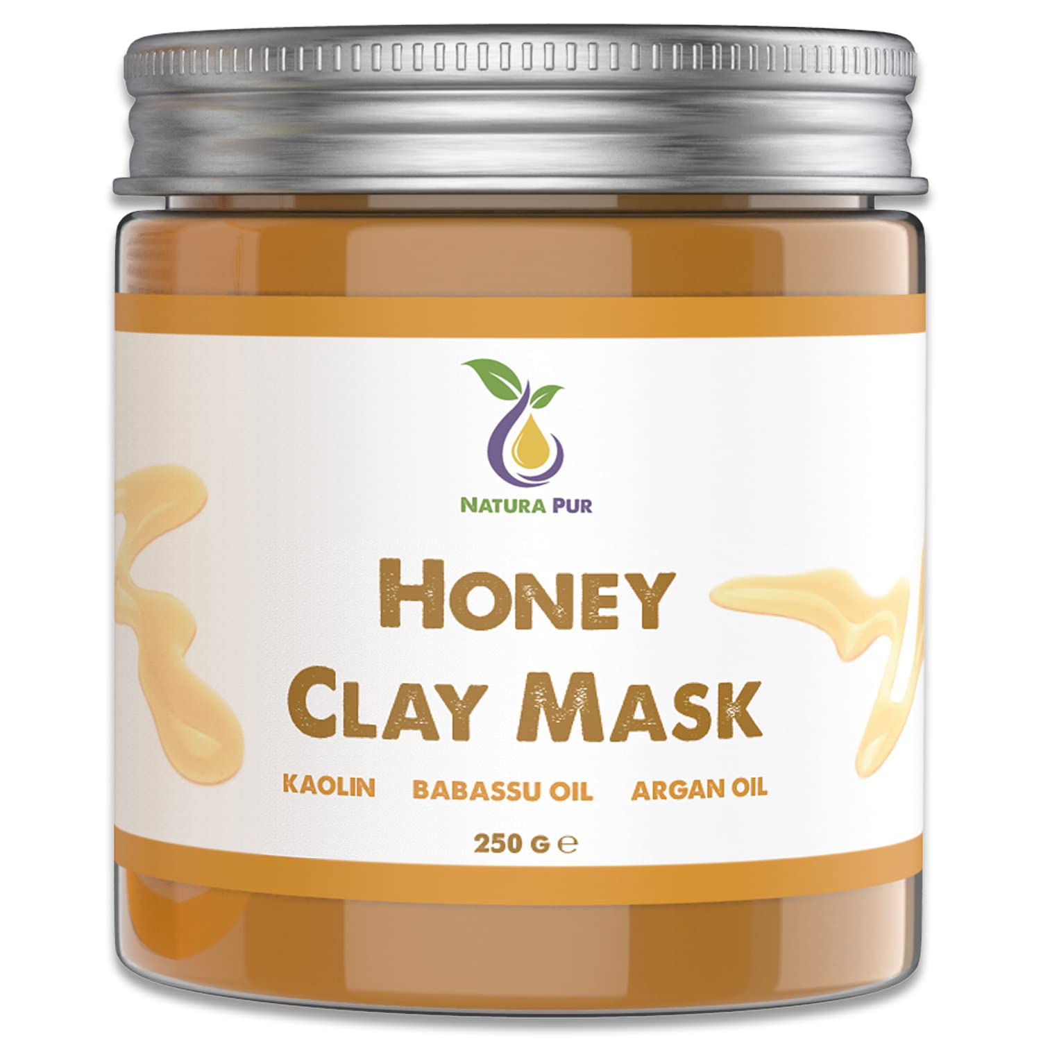 Honey Face Mask 250g, vegan - anti-aging care for dry and blemished skin - cleansing mask against pimples and acne for face and body