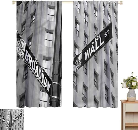 Amazon.com: June Gissing New York Window Curtain 2 Panel ...
