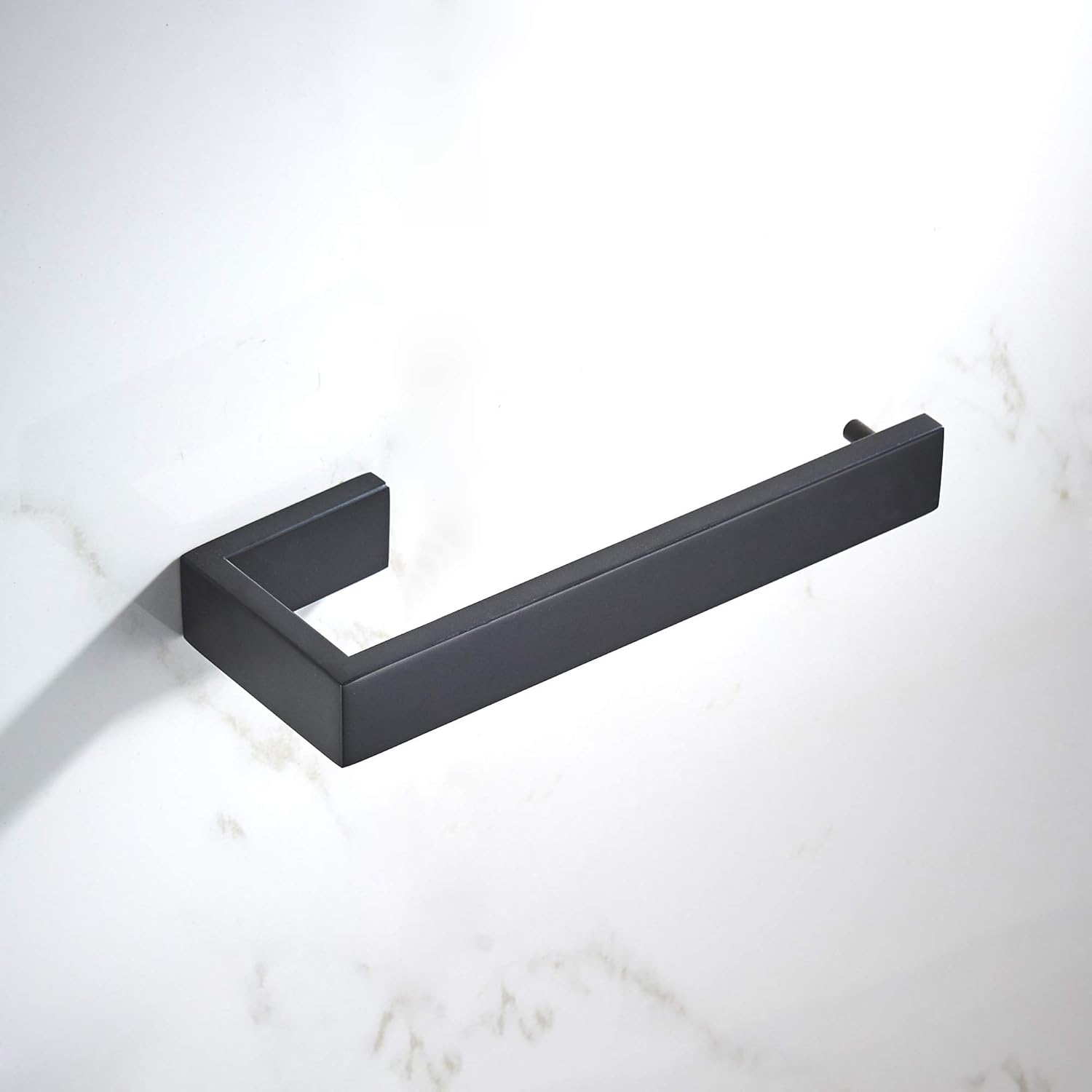 JunSun Matte Black Towel Ring Stainless Steel Towel Holder Contemporary Bathroom Hardware Towel Bar for Bathroom Lavatory Wall Mounted: Home & Kitchen