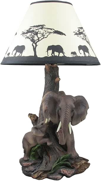 safari african table lamp