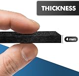 Shinfly Furniture Pads Floor Protectors 3 Rolls 1 m Felt Self-Adhesive Black view 3