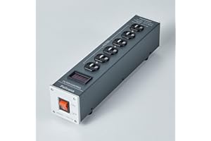 Pailvens AC Power Filter Power Conditioner with Display, 4 Ways Power Socket, Line Conditioner Power Purifier, Power Conditioner Audio Suitable for HiFi CD Player, TV, Grey