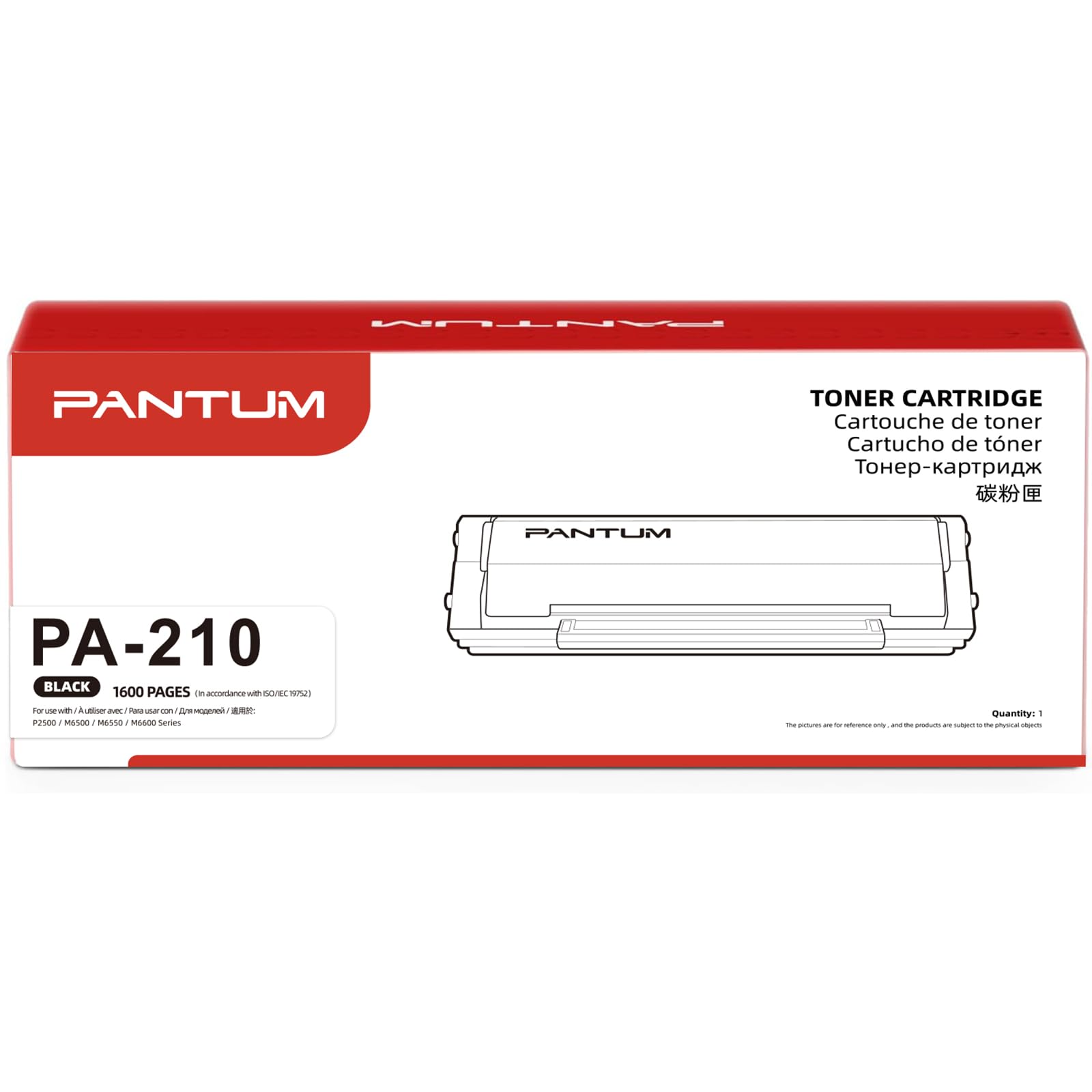 PANTUM PA-210 Original Toner Cartridge Black P2500W P2502W M6500W M6500NW M6608NW (1600pages)