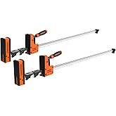 JORGENSEN 36-Inch Parallel Bar Clamp, Heavy-Duty Cabinet Master Clamp for Woodworking Glue-Up, 2200 lbs Force, Quick Release,