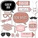 Big Dot of Happiness Graduation Props for Photoshoot 2025. 20-Count Set of High School Senior Photo Booth Props for Pictures and Graduation Party Decorations - Rose Gold