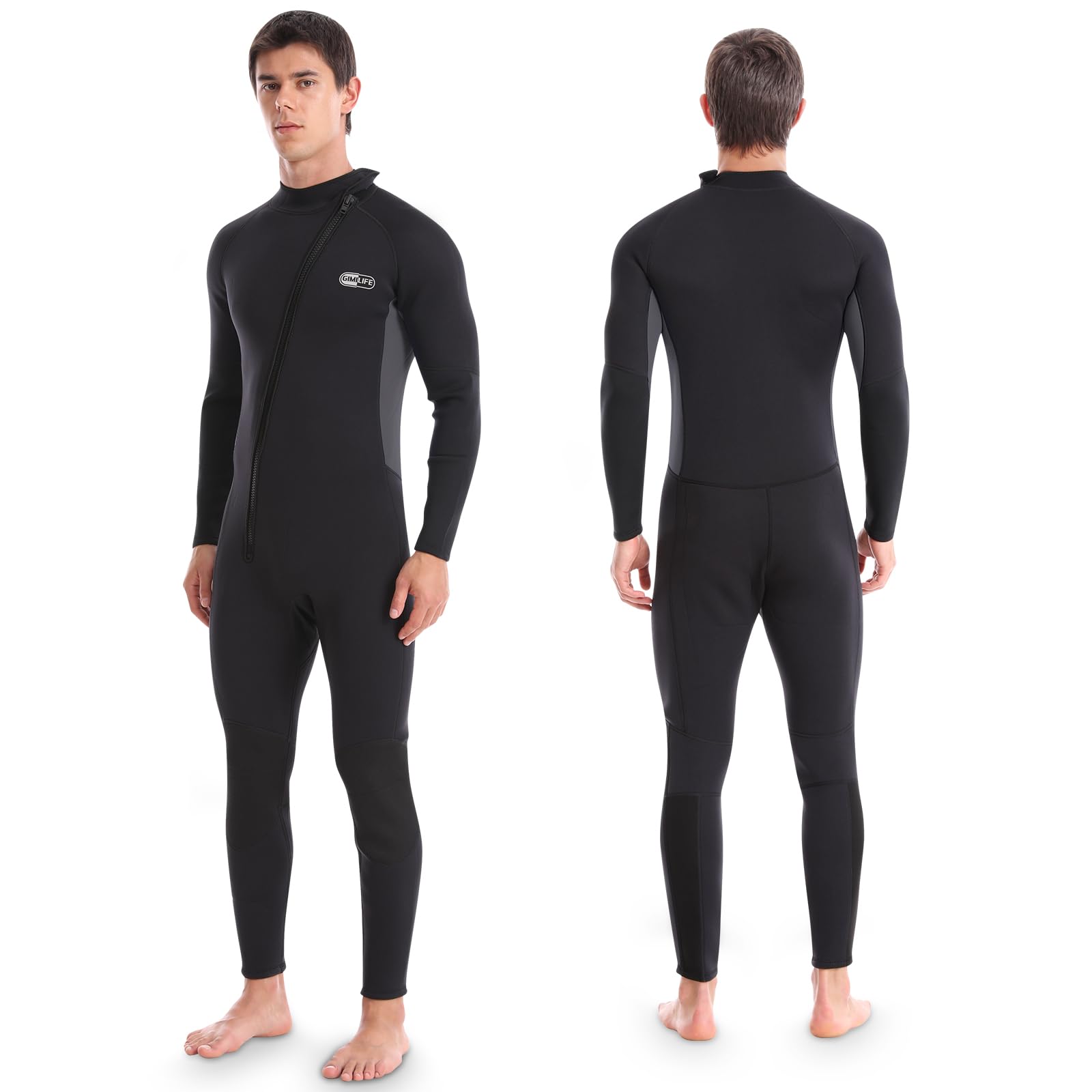 Wetsuit for Men, Mens Wetsuits Full Length Wetsuit, 3mm Neoprene Wet Suit Mens Wetsuit Wet Suits for Diving Snorkeling Swimming Surfing(M)