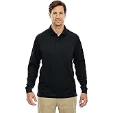 Ash City - Core 365 Men's Pinnacle Performance Long-Sleeve Piqué Polo XL BLACK