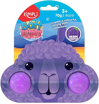 ZIMPLI Large Llama Baff Bombz on Gift Card Pocket Money Bath Bombs Party Favours