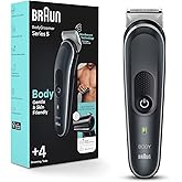 Braun Body Groomer Series 5 5360, Body Groomer for Men, for Chest, Armpits, Groin, SkinSecure Technology for Gentle Use and Clean Shave Attachment, Waterproof, Cordless with 100-min Run Time