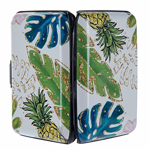 Elfish Mini RFID Aluminum Wallet Credit Cards Holder Metal ID Case for Men Women (Color 35) - Thumbnail 3
