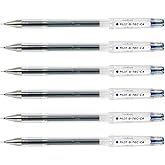 PILOT G-TEC-C4 Gel Ink Rollerball Pens Ultra Fine Tip 0.4 mm Line 0.2 mm Blue Pack of 6
